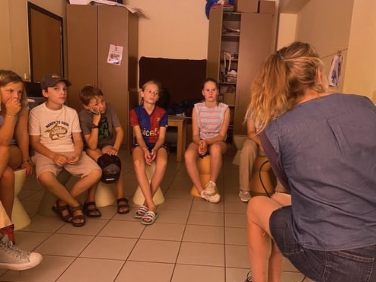 Students collaborating on sustainability projects